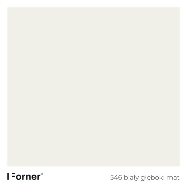 próbka koloru 546 biały głęboki mat - płyty meblowe supermat Forner standard