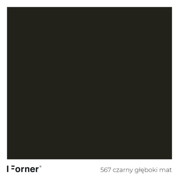 próbka koloru 567 czarny głęboki mat - płyty meblowe supermat Forner standard